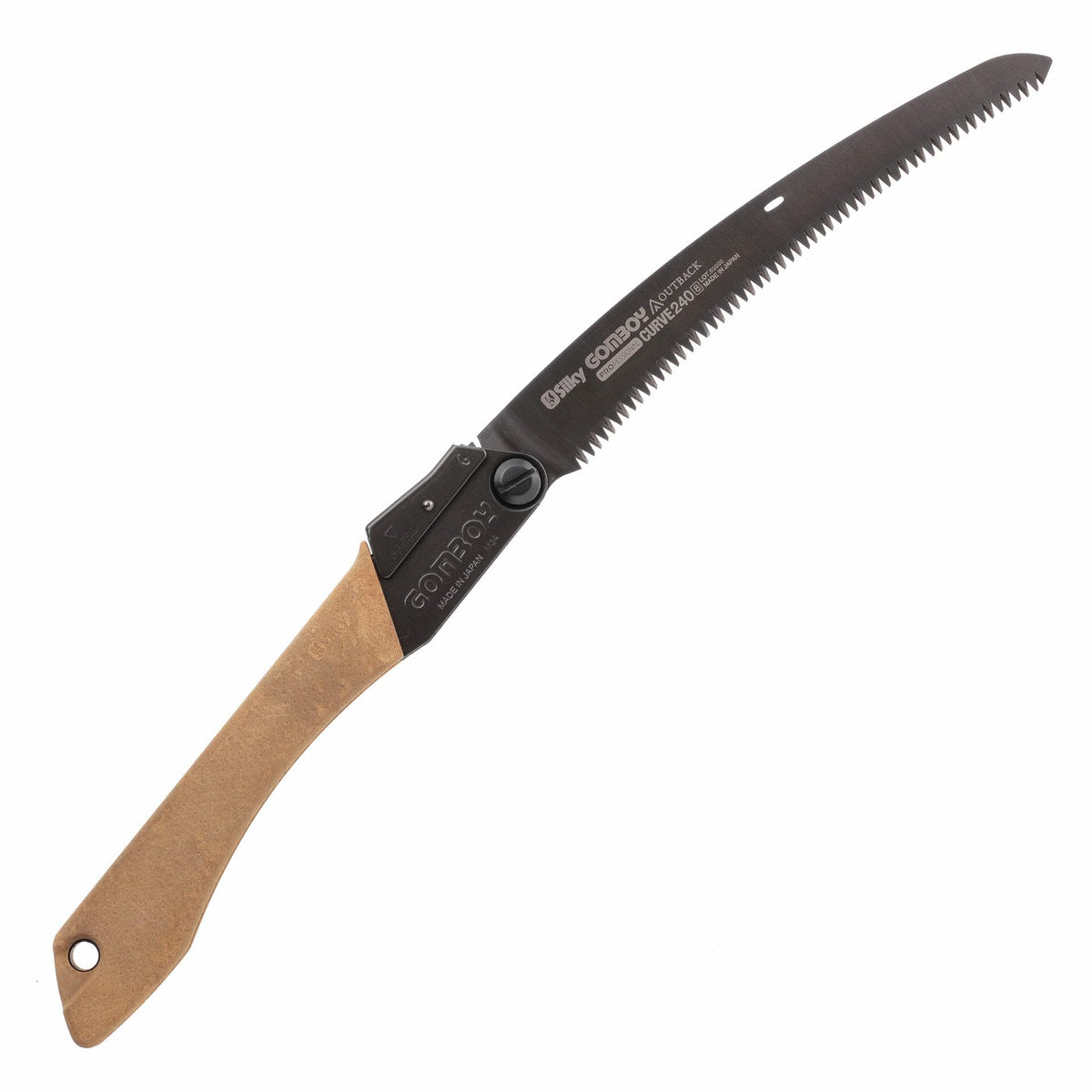 Silky Gomboy Curve 240mm Outback Edition folding-case enables field-ready portability.