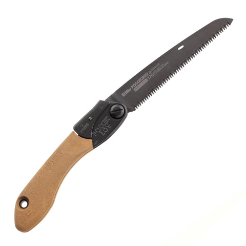 Silky Pocketboy folding saw handle provides secure grip in wet or cold conditions.