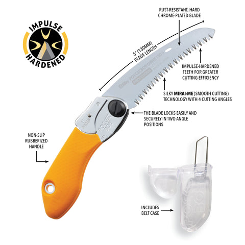Silky PocketBoy taper-ground blade reduces friction for easier cuts