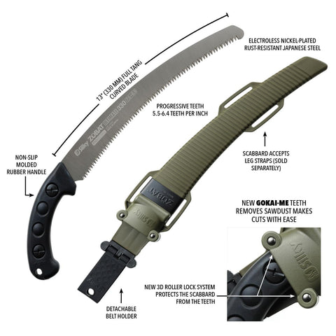 Silky ZUBAT handle offers ergonomic grip for comfortable trimming