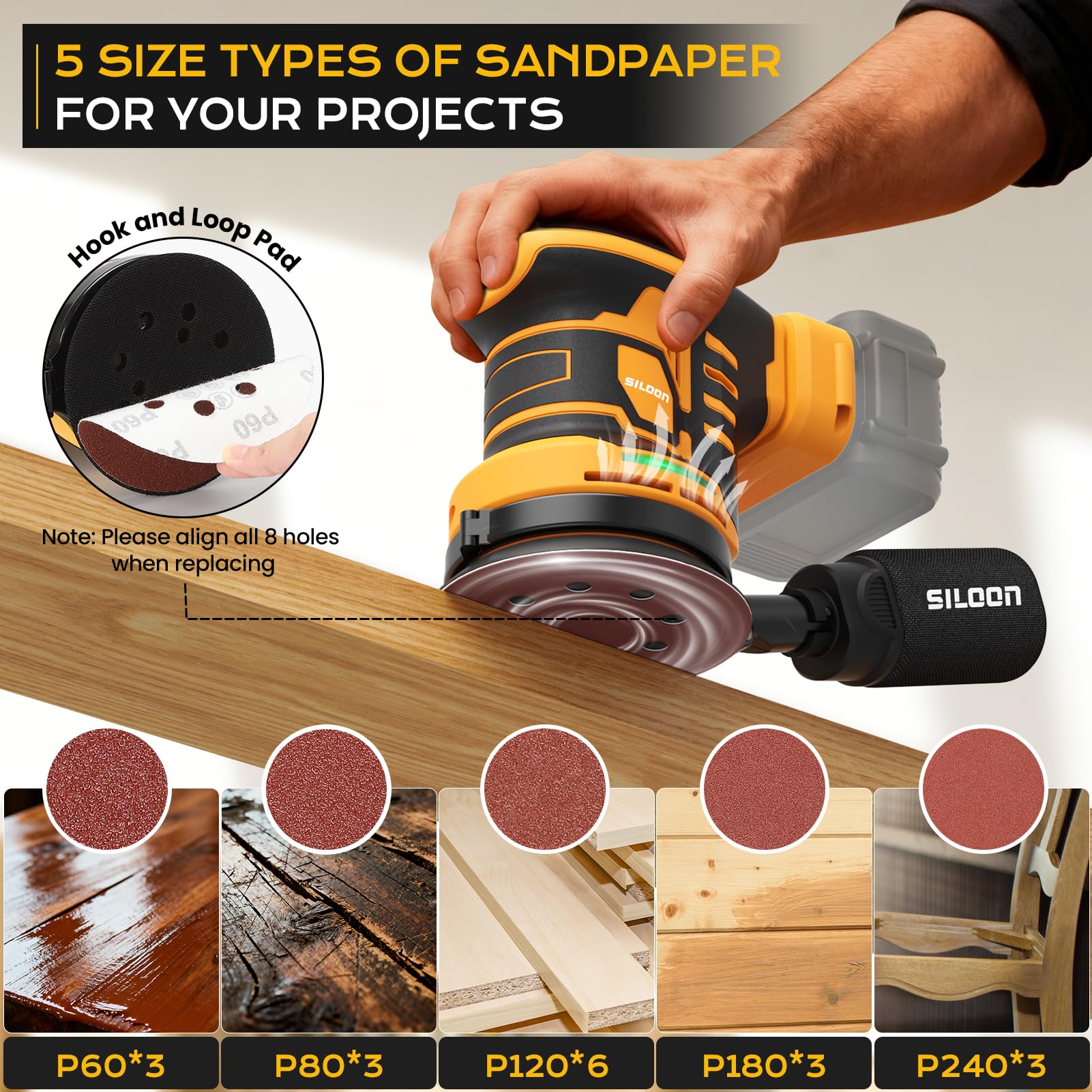 Siloon internal cooling system maintains consistent performance during extended sanding