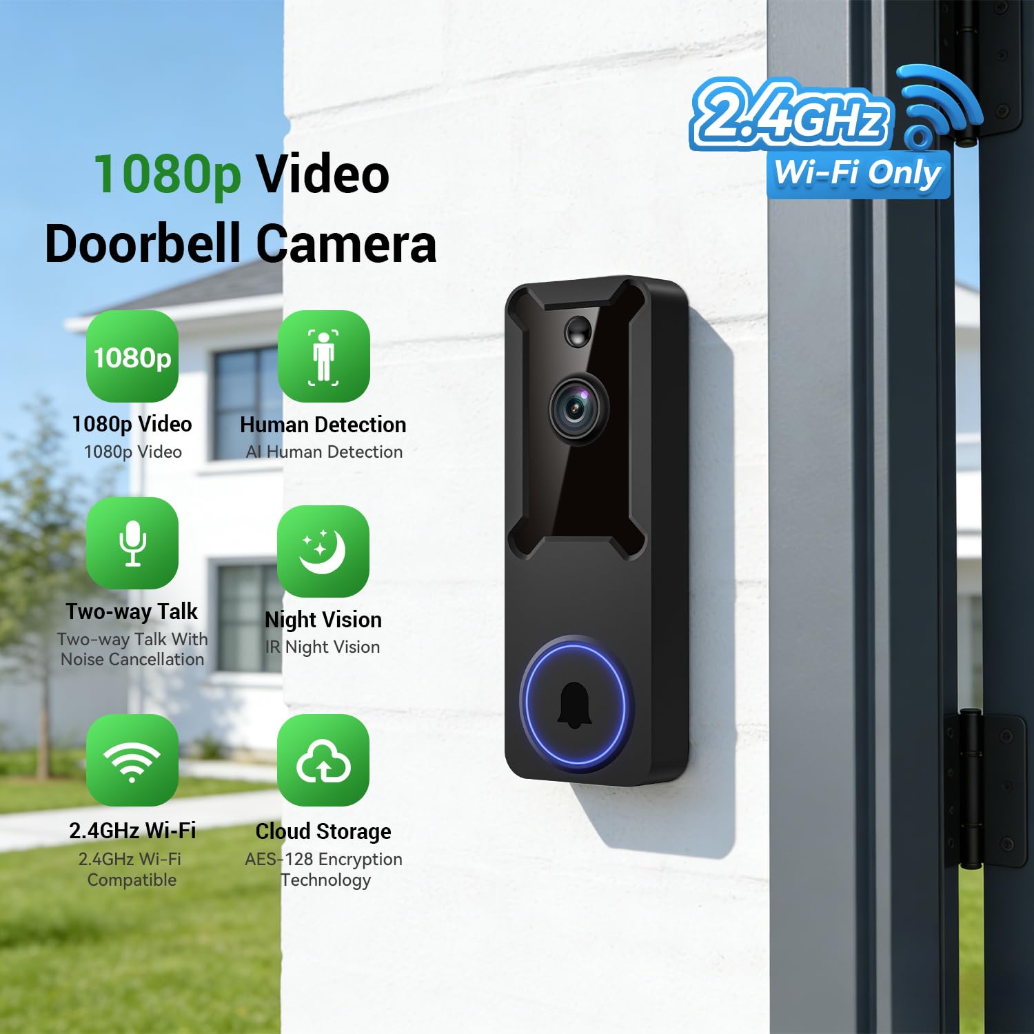 SiloPosh doorbell two-way audio for talking to guests or couriers