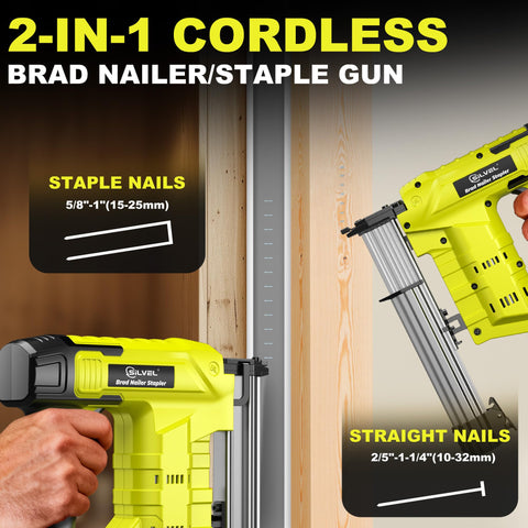 SILVEL 21V cordless nailer side view highlights comfortable grip for precise nails