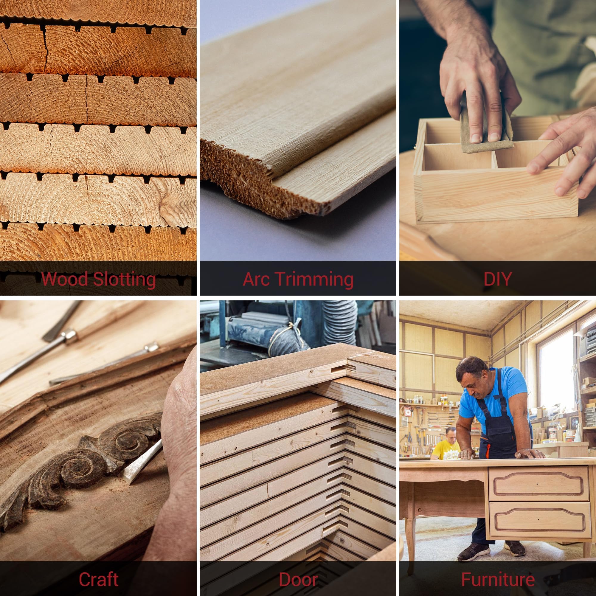 SILVEL Wood Router 15pc bit set boosts ready-to-use versatility.