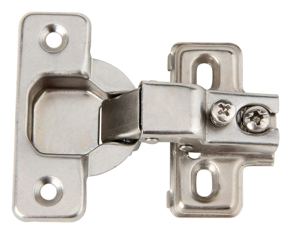 Silverline face frame hinge showing 105-degree opening for wider cabinet access.