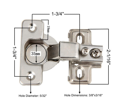 Silverline self-closing hinge pack of ten enabling reliable cabinet door closure.