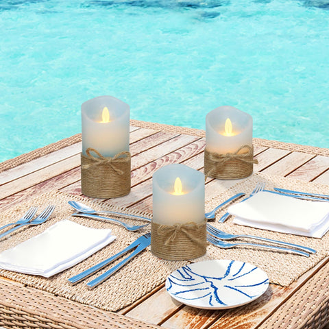Silverstro candles create warm, romantic atmosphere for evenings.