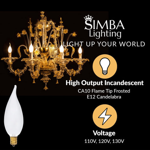 Simba Lighting 2700K warm white bulb with E12 base for lamps
