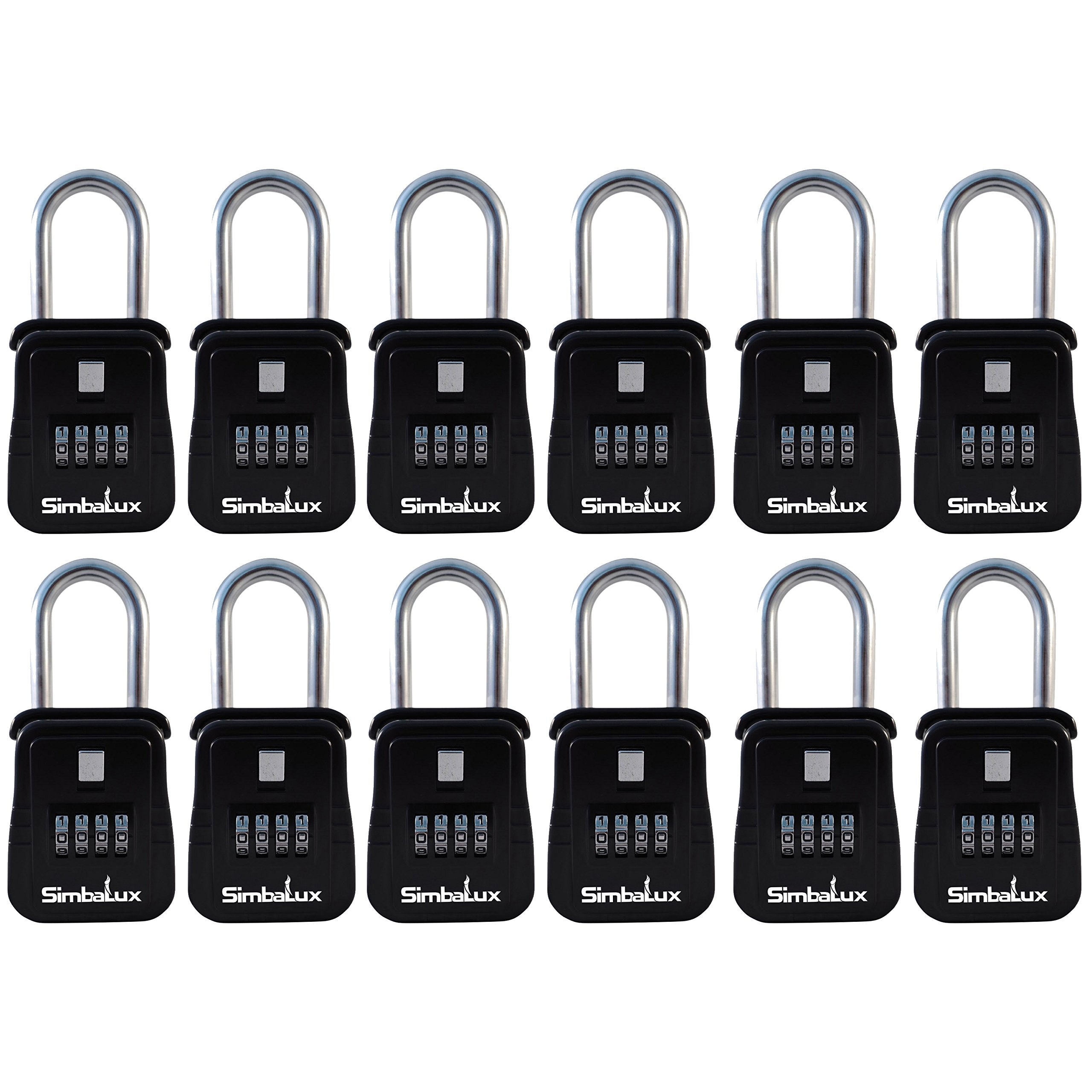 Simbalux Combo Realtor Lockbox 12-pack front view shows quick access for property showings.