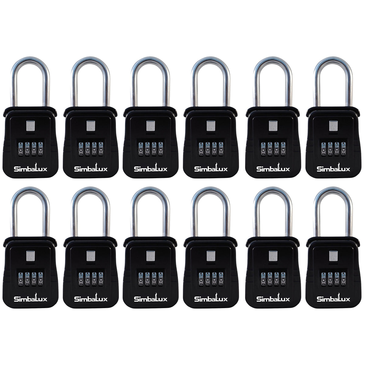 Simbalux Combo Realtor Lockbox 12-pack front view shows quick access for property showings.