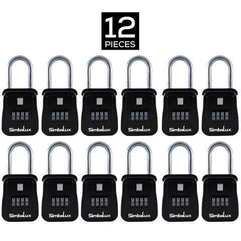 Simbalux Combo Realtor Lockbox 12-pack side view highlights compact design for discreet placement.