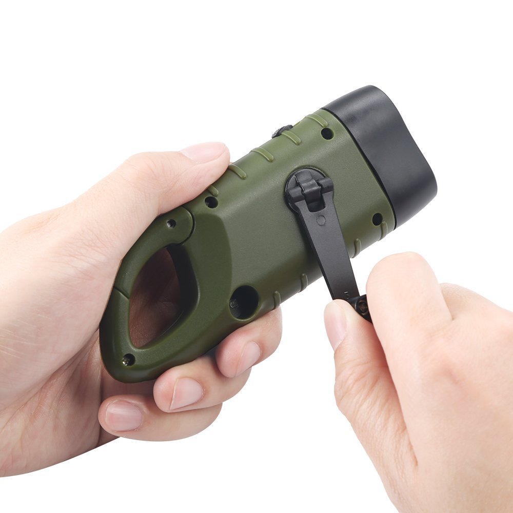 Simpeak built-in carabiner clip keeps light attached to backpack