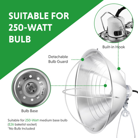 Simple Deluxe 360-degree ball joint allows precise direction of light.