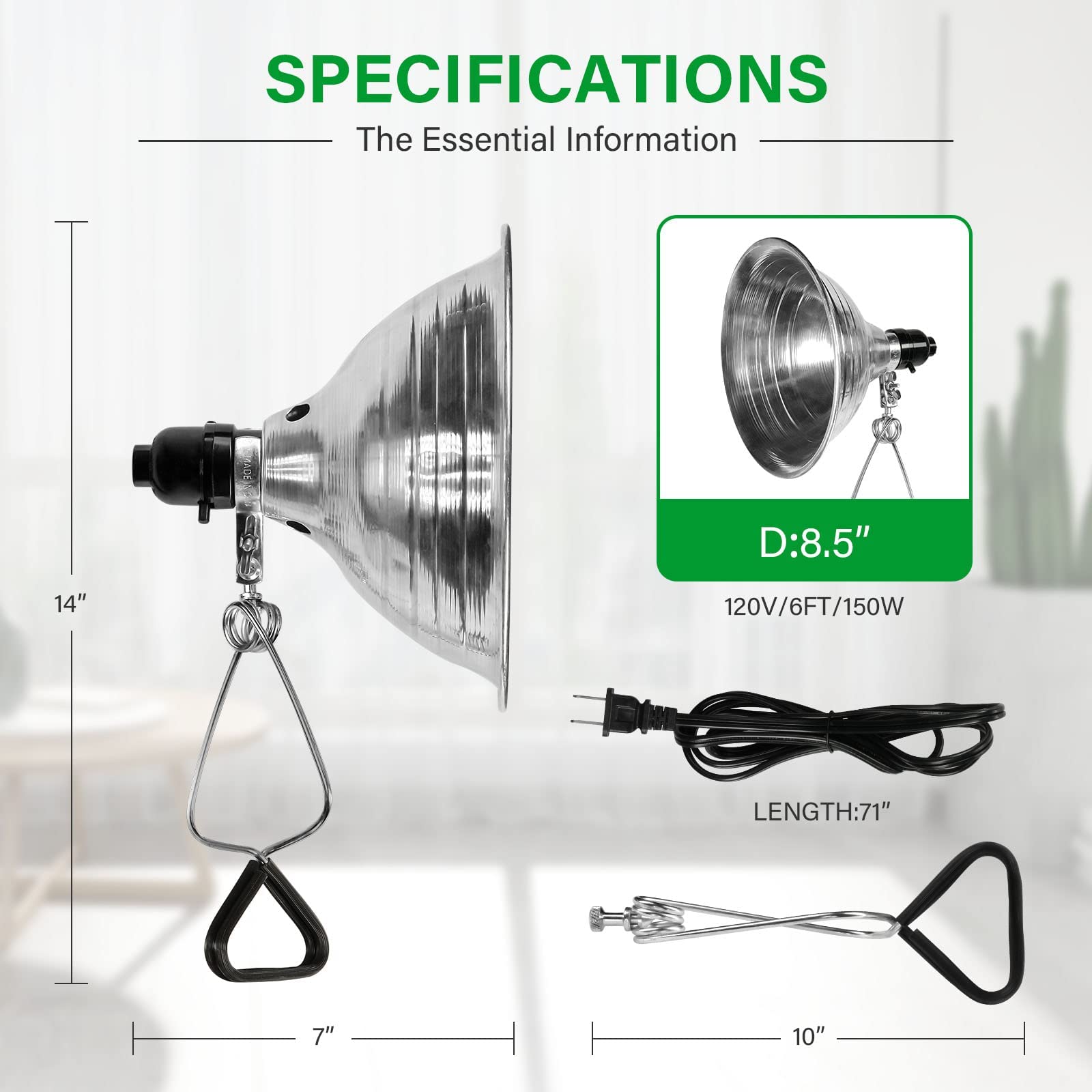 Simple Deluxe clamp lamp ball joint enables 360-degree light direction
