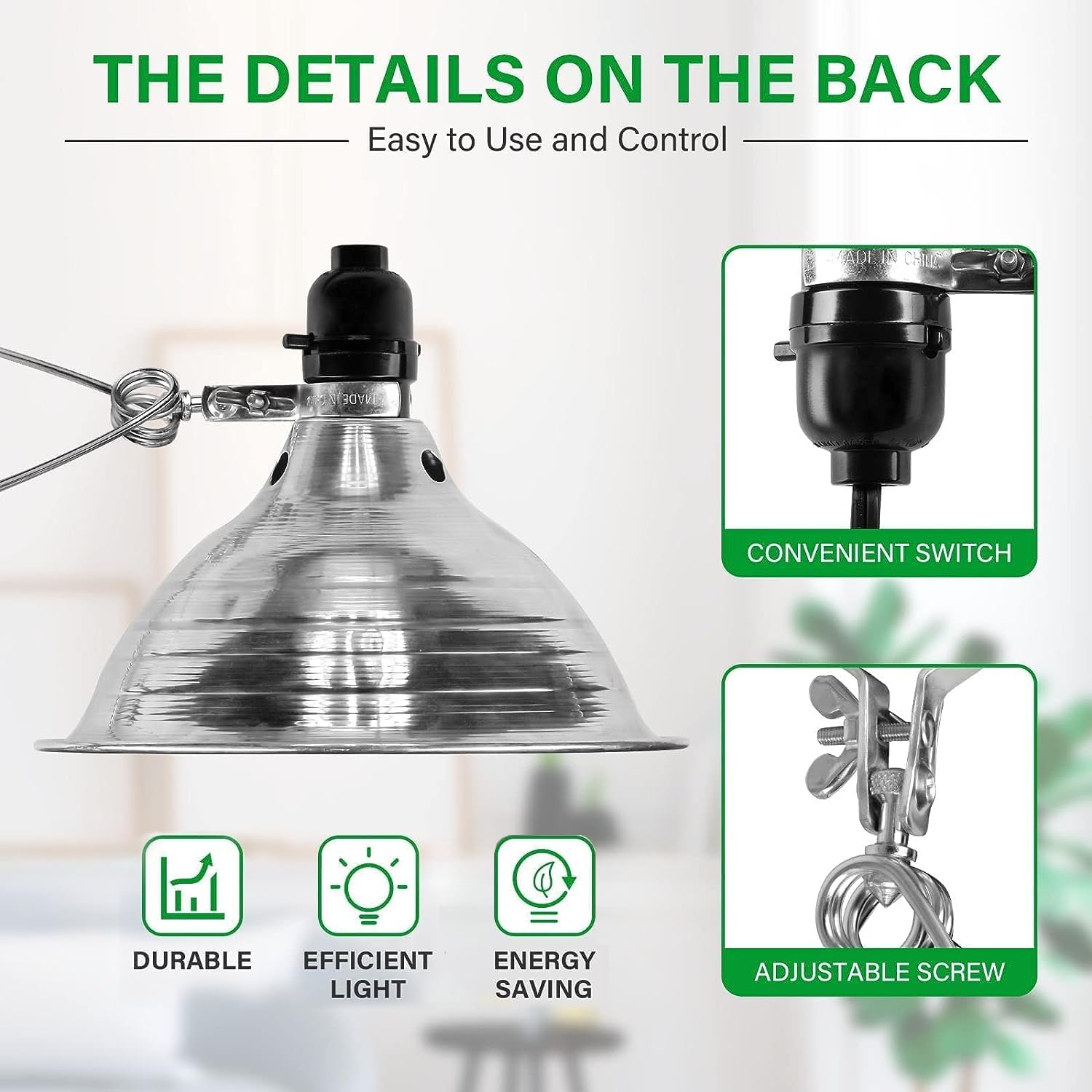 Simple Deluxe clamp lamp with scratch-resistant sleeves protects surfaces