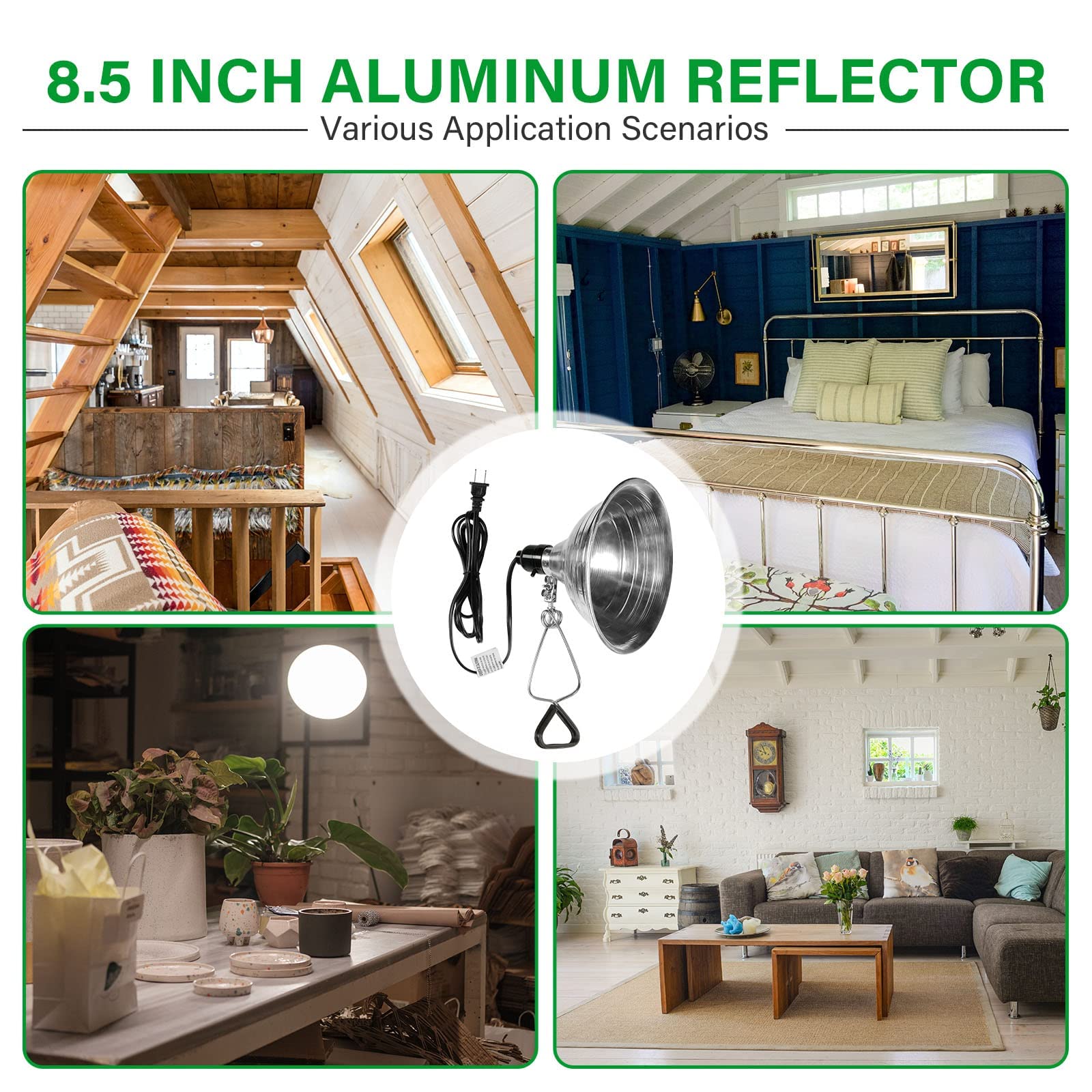 Simple Deluxe clamp lamp supports up to 150W E26 bulbs (bulb not included)