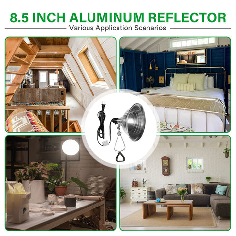 Simple Deluxe clamp lamp supports up to 150W E26 bulbs (bulb not included)