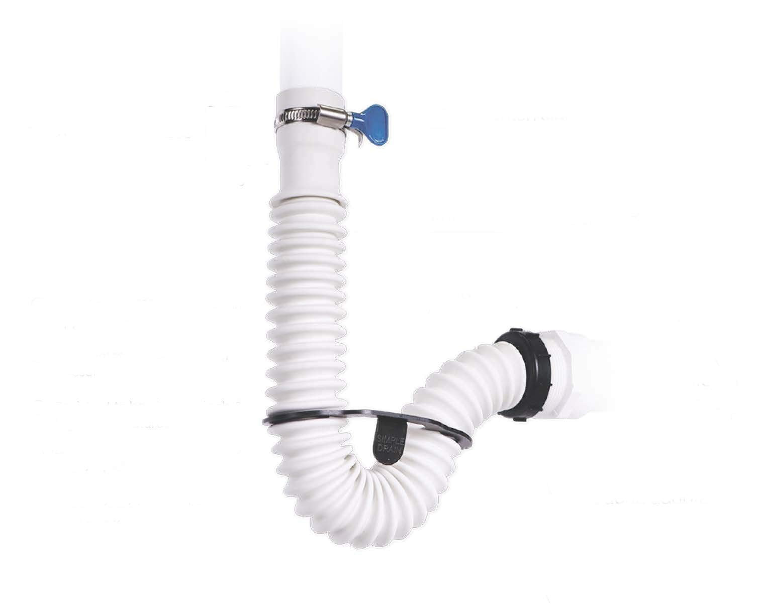 Simple Drain sink drain kit assembly view showing quick-fit connection for easy install