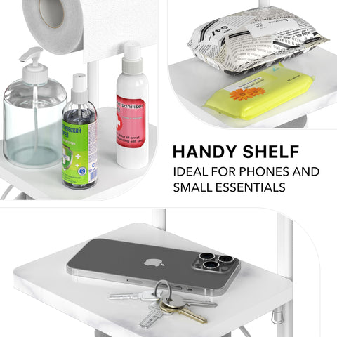 Marble white finish from Simple Houseware adds elegance to bathroom