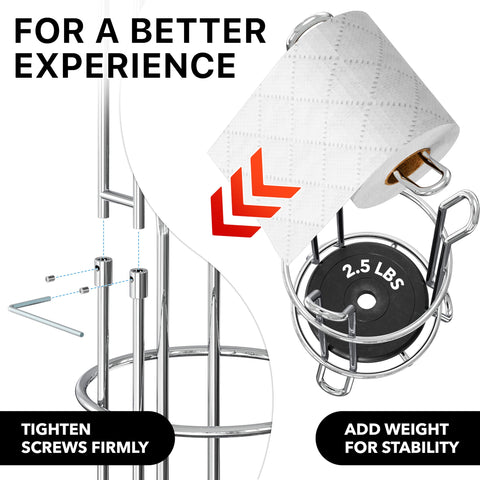 Simple Houseware chrome-styled steel frame delivers durability in humid bathrooms.