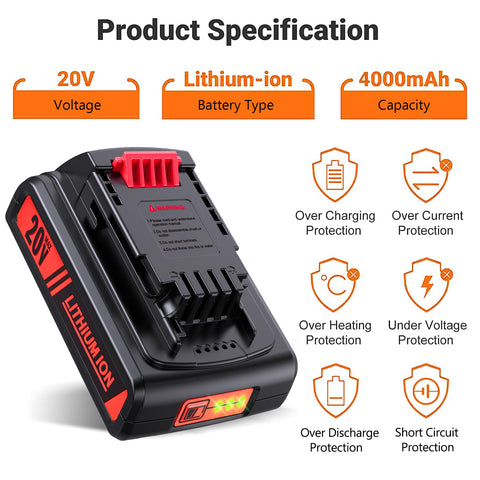 Simple Plus+ LBXR20 4.0Ah battery compatibility with Black Decker and Stanley tools