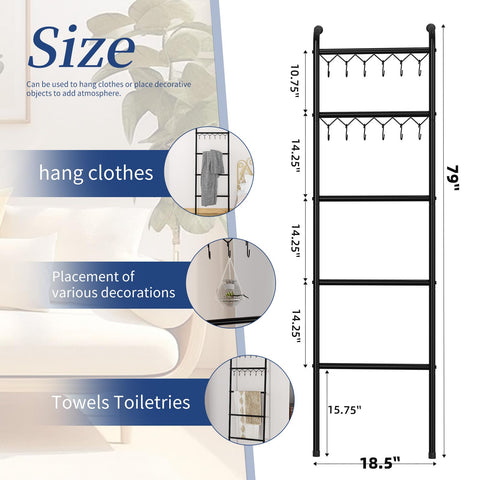 Simple Trending blanket ladder works in bathrooms for towels and throws.