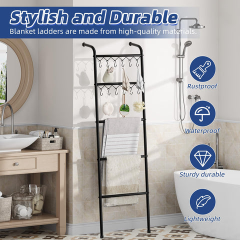 Simple Trending metal towel rack with anti-tip cups stays stable and floor-friendly.