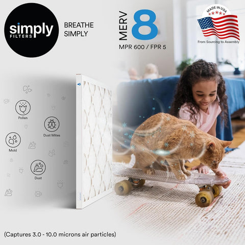 Simply filter with advanced pleated technology for improved filtration and airflow.