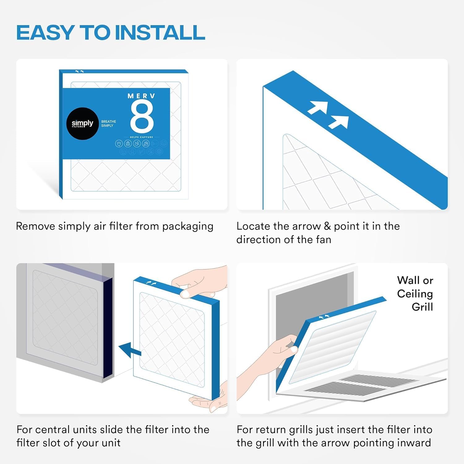 Simply subscription option offers convenient auto-delivery for replacements.