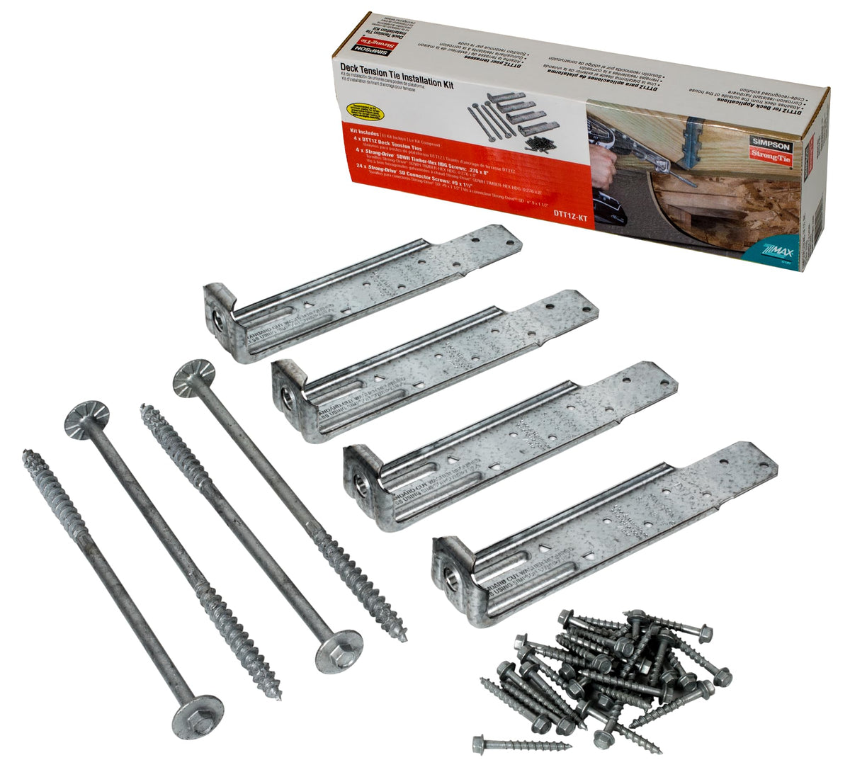 Simpson Strong-Tie DTT1Z assembly close-up shows secure deck connection