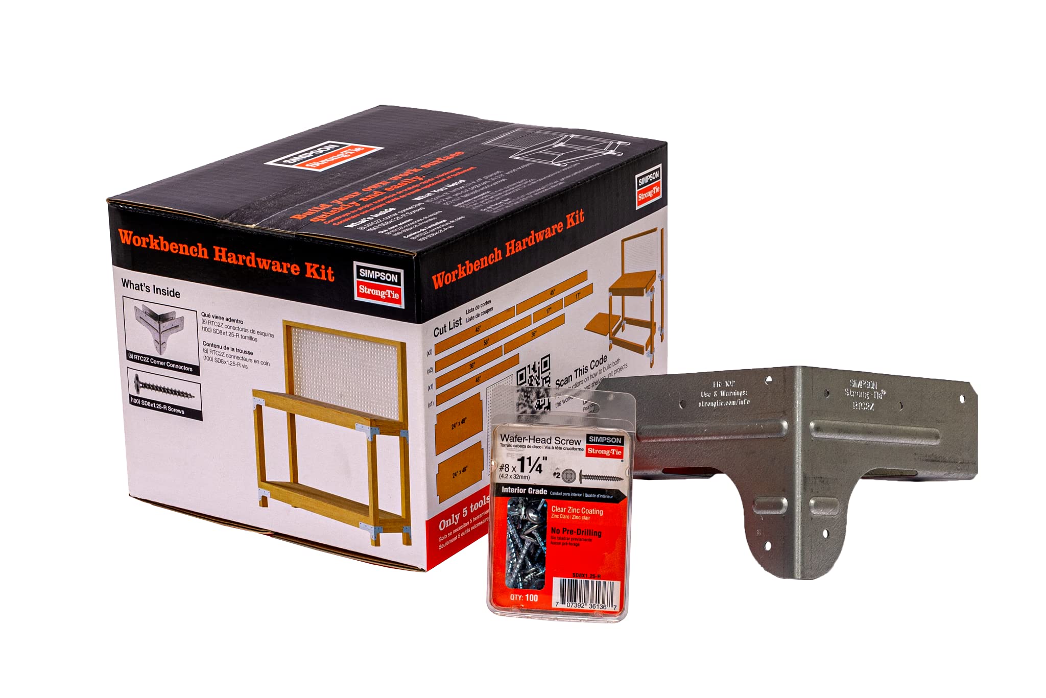 Simpson Strong-Tie WBSK screws pack for durable connections in shelving