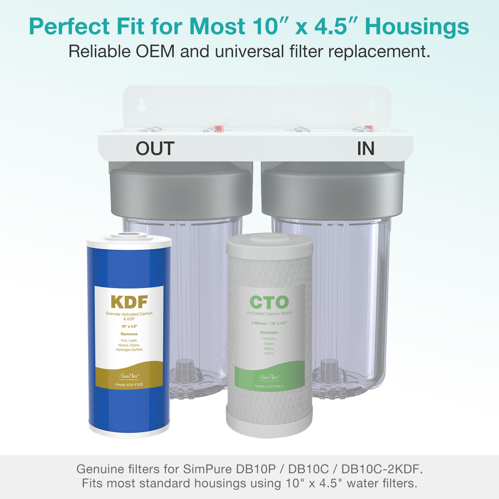 SimPure filter in a whole-house system showing broad compatibility.