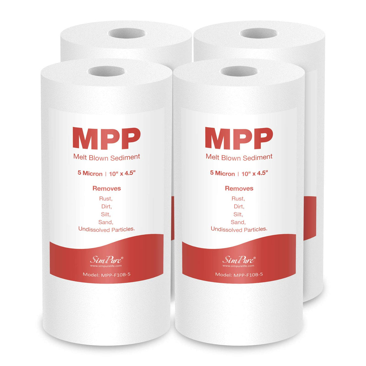 SimPure sediment filter with gradient density layers for clearer water