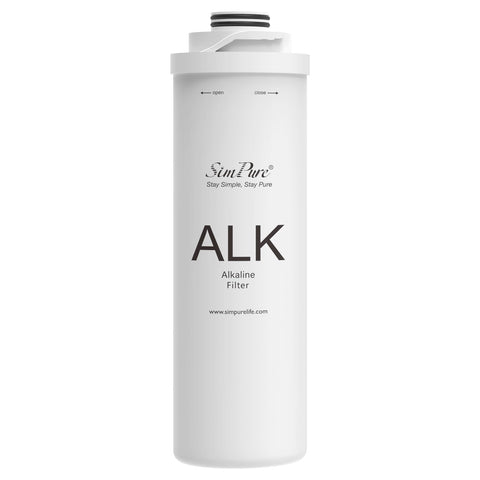 SimPure T1 ALK filter front view highlights a compact under-sink design for easy access