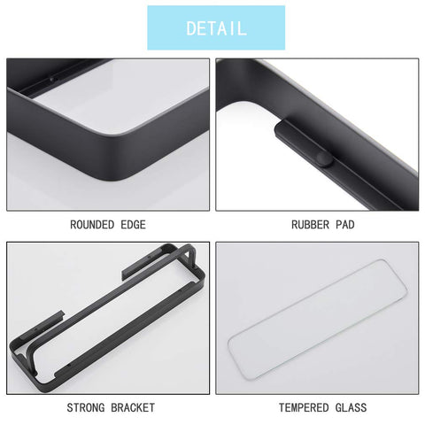 SIMVE 6mm tempered glass surface is safe and impact resistant.