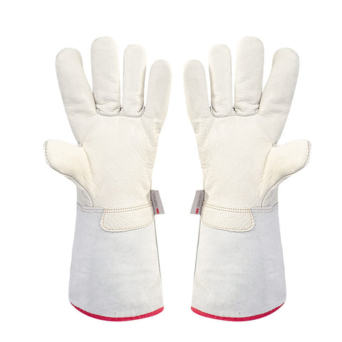Sindayo 260°C cryogenic gloves ready for safe dry ice handling.