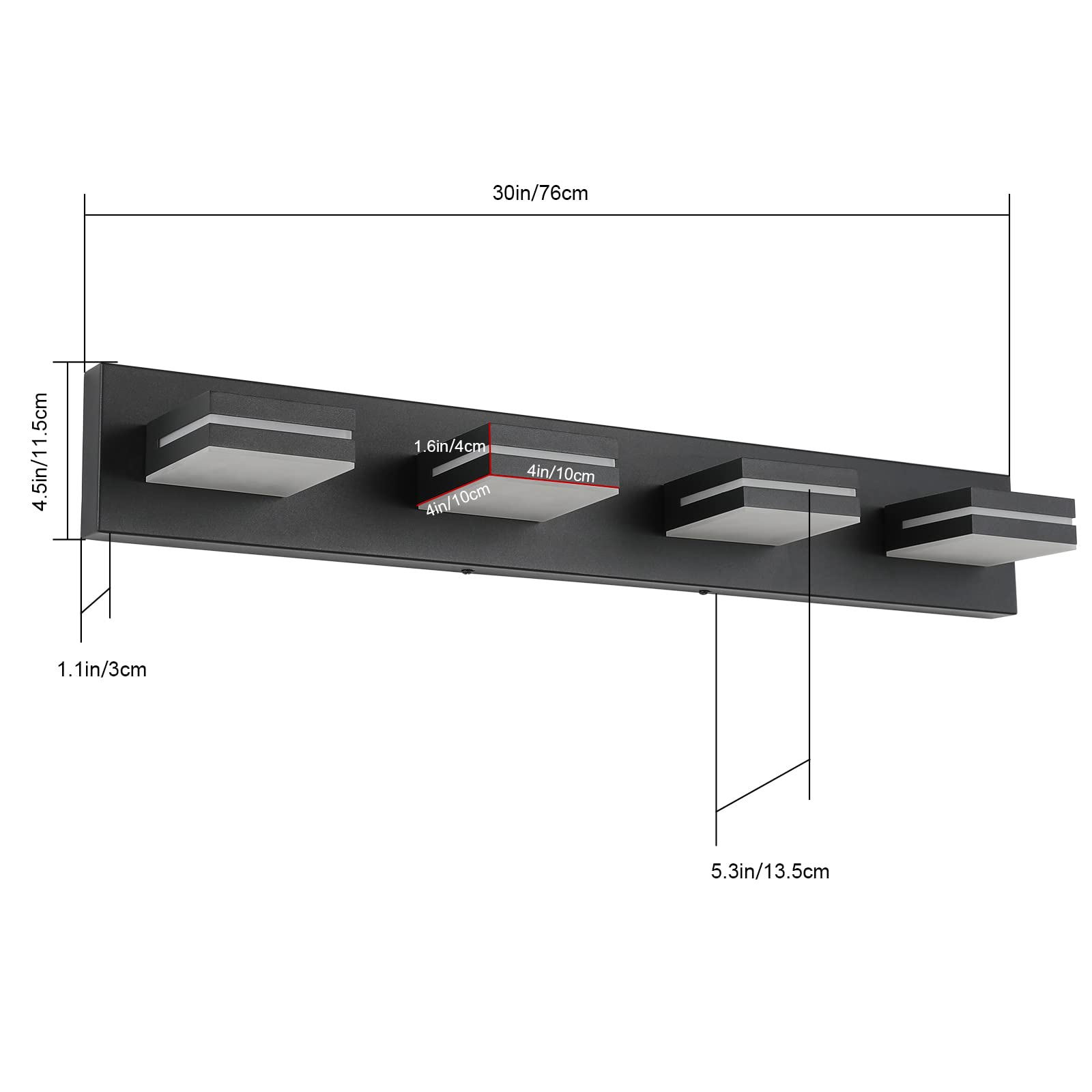 SineRise energy-saving 32W LED vanity light delivers efficient brightness