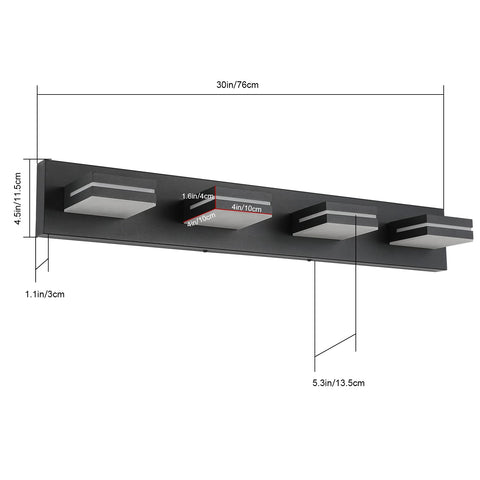 SineRise energy-saving 32W LED vanity light delivers efficient brightness