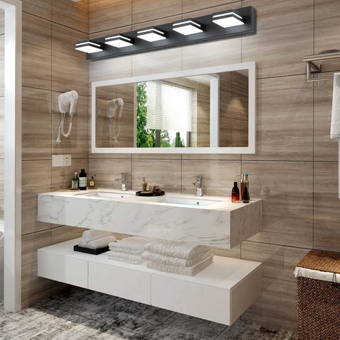 SineRise sleek wall light for over the mirror area