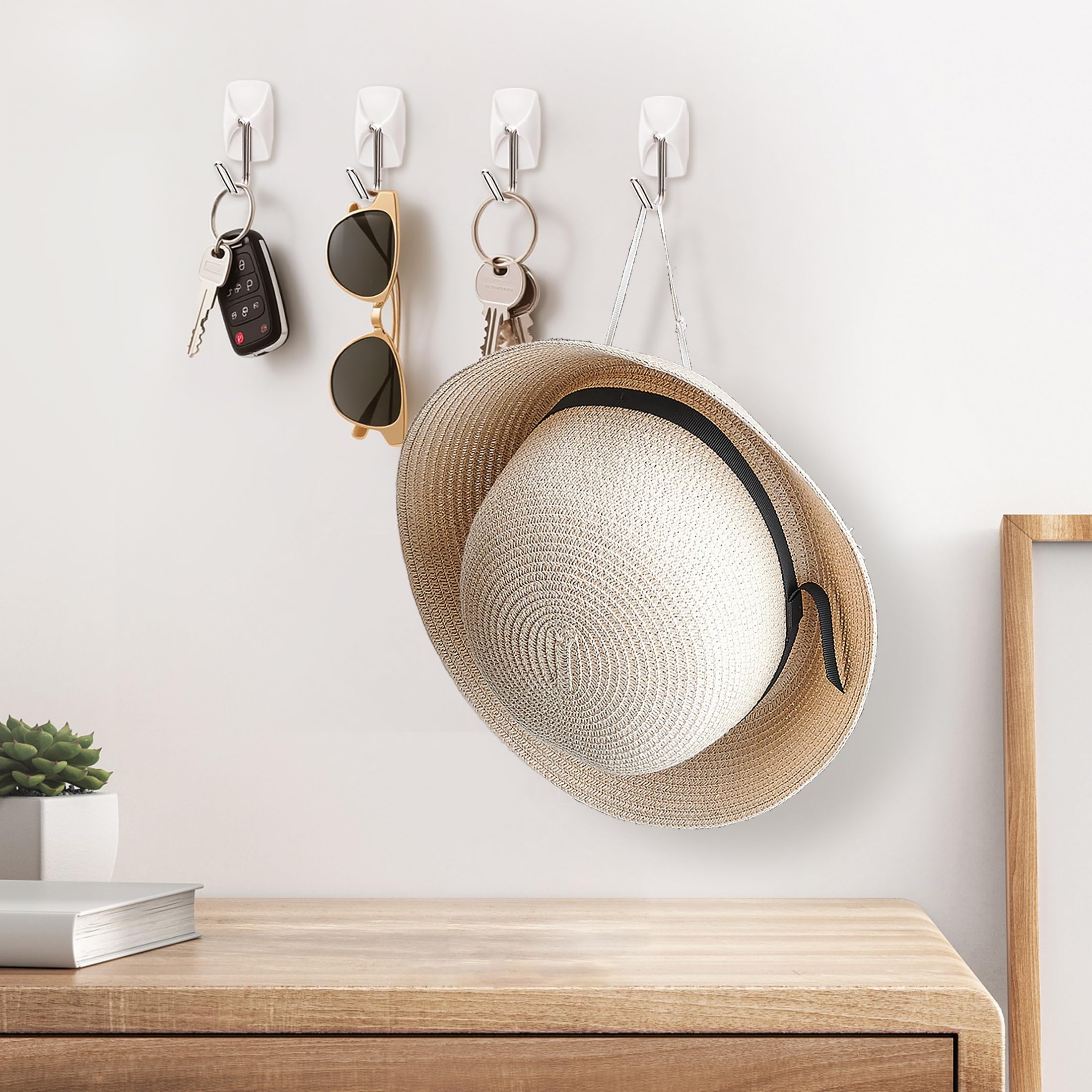 Sinfuo small adhesive wall hook holds up to 1.5 lbs