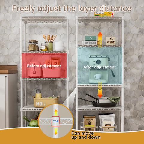 SINGAYE rustproof-metal-shelving keeps bath and laundry tidy.