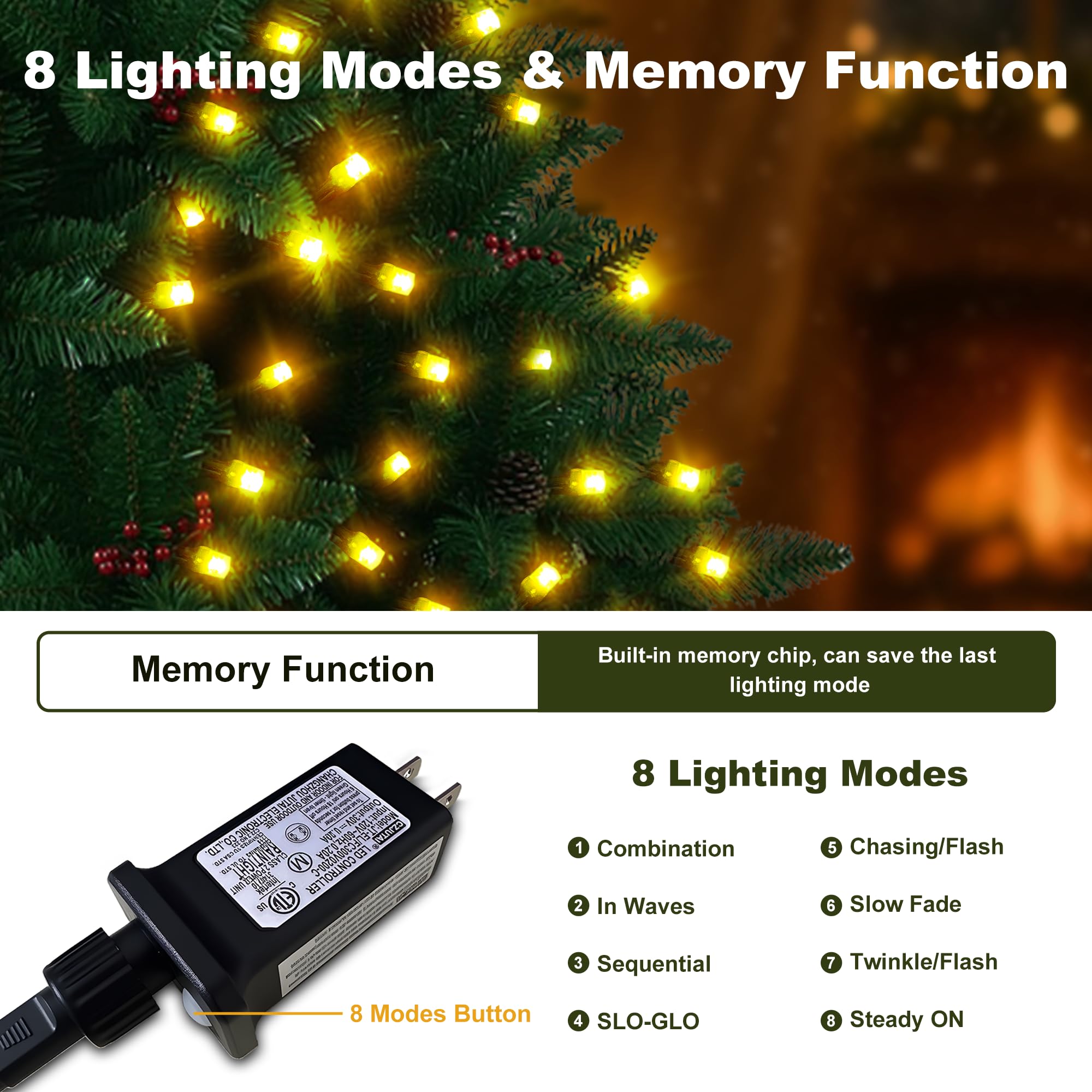 SINGCHUNGTE 8 modes provide customizable ambience for any space.