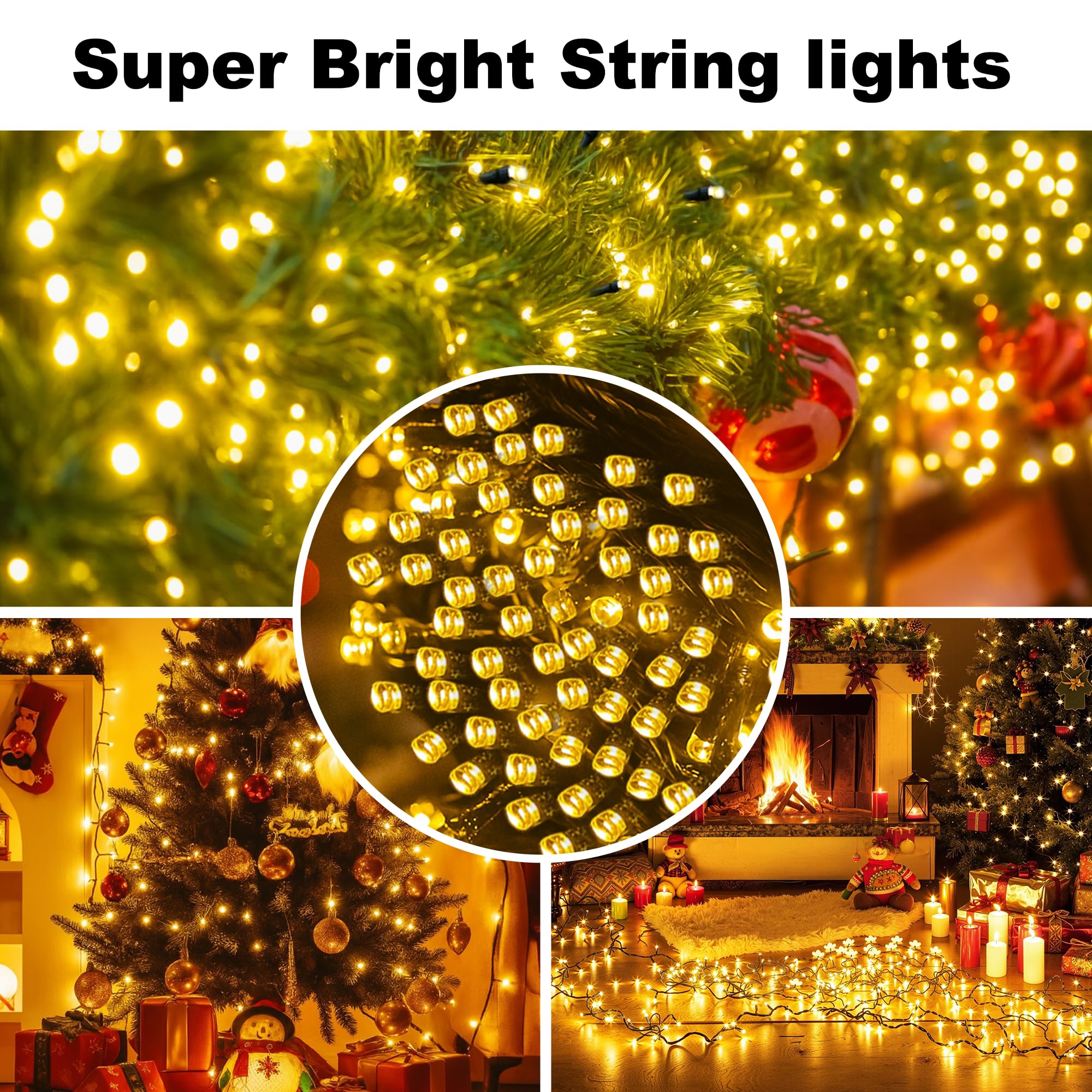 SINGCHUNGTE green-wire string lights are great for wrapping rails and fences.