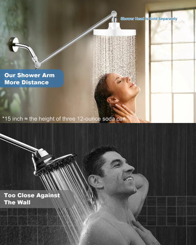 Singing Rain chrome finish resists rust and keeps shine bright.