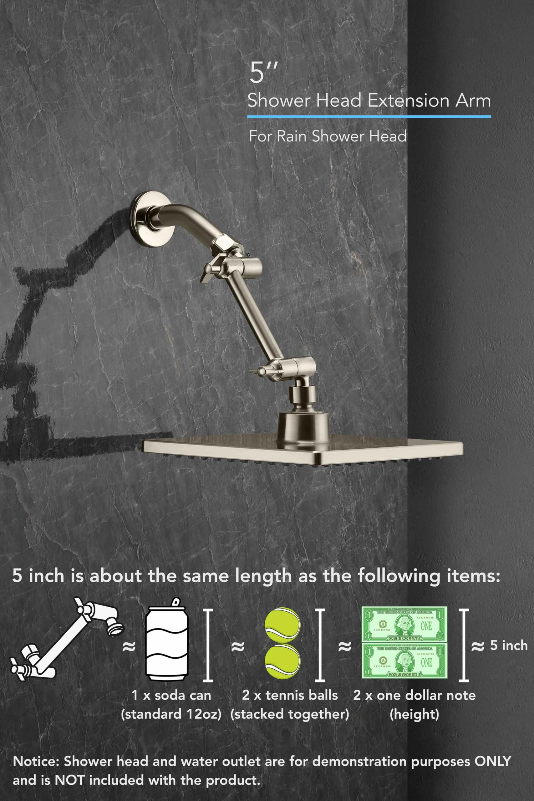 Singing Rain hex key locking nut ensures a firm, wobble-free install