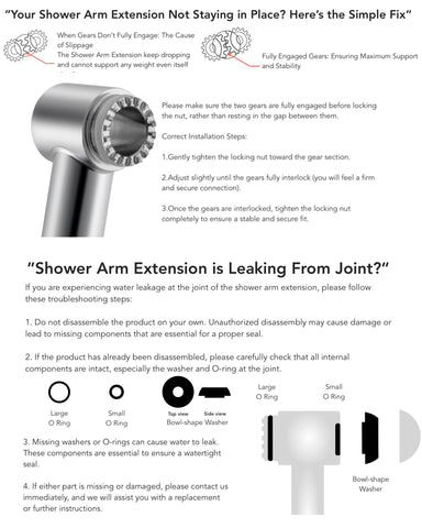 Singing Rain locking nut with hex key ensures stable setup.