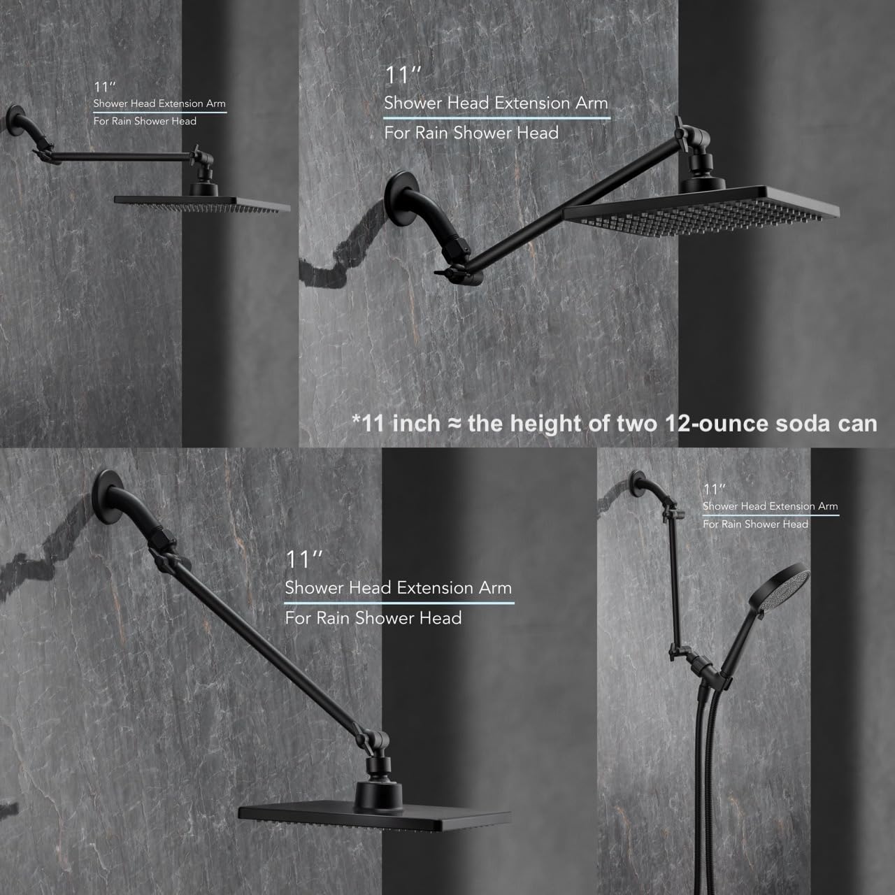 Singing Rain matt black finish resists rust and cleans easily