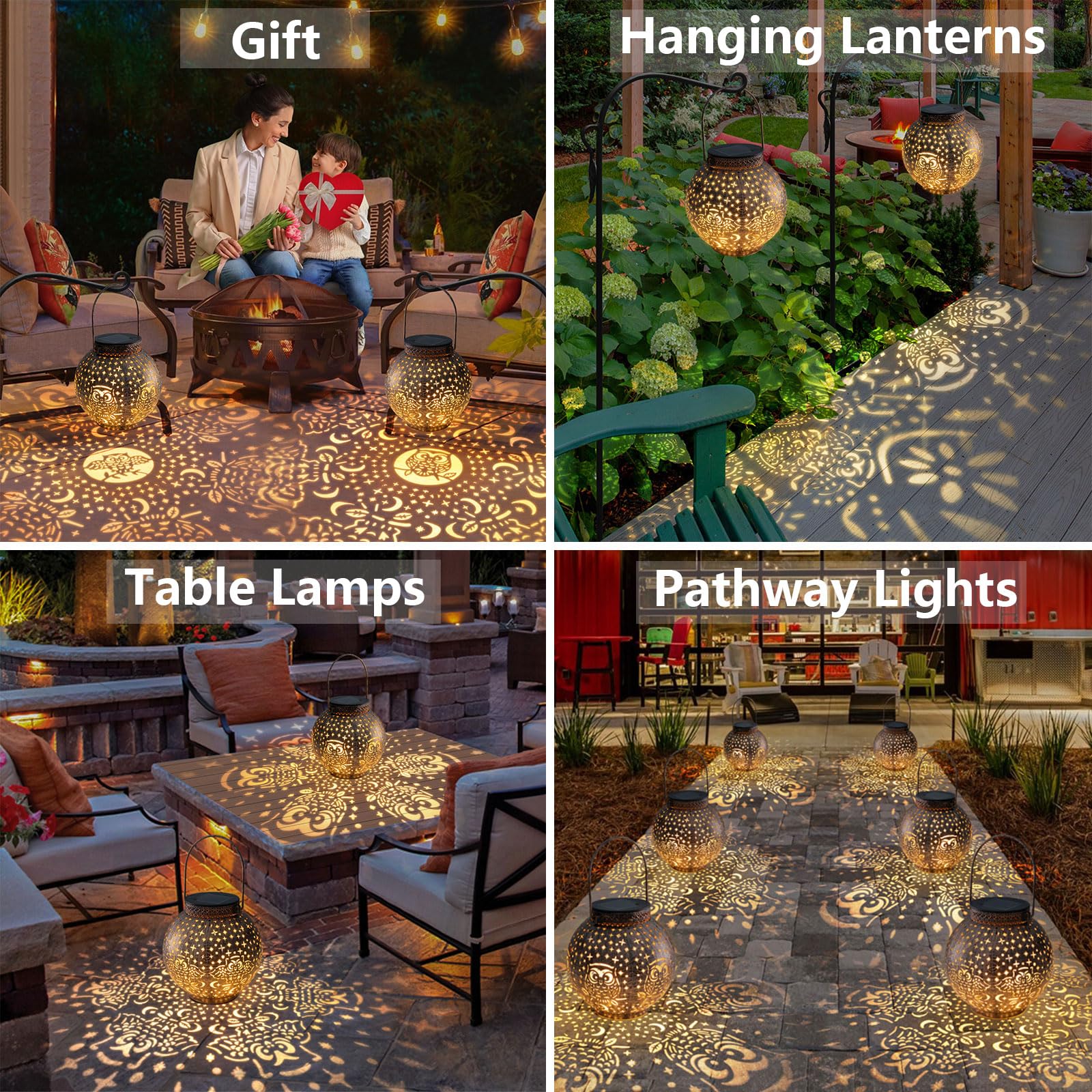 Singingarden Night-lit Garden Lanterns illuminate pathways with soft light.