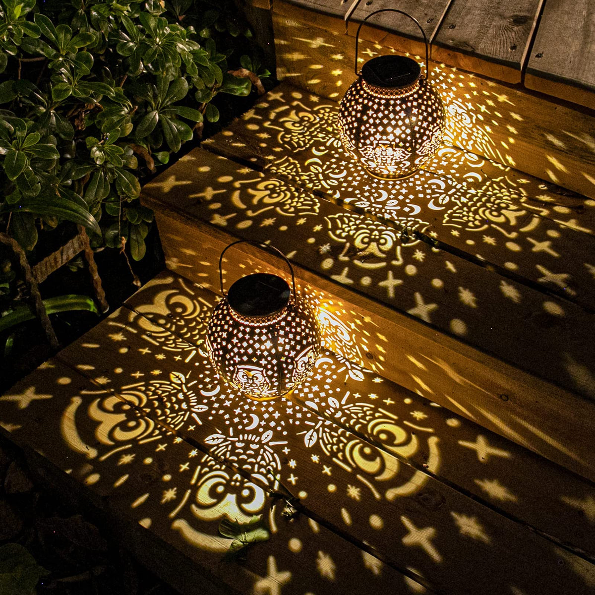 Singingarden Owl Lantern Standing creates a welcoming garden glow.