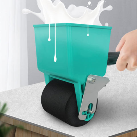 Singring glue applicator in use on wood surface shows even coating